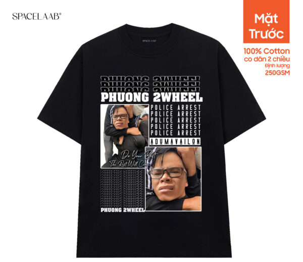 T-Shirt " PHUONG 2 WHEEL bi bat " - 100% Cotton / SPACE LAAB - 1 1