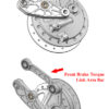 Link, Front brake torque CNC for Cub 50 Custom