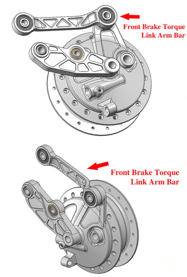 Link, Front brake torque CNC for Cub 50 Custom